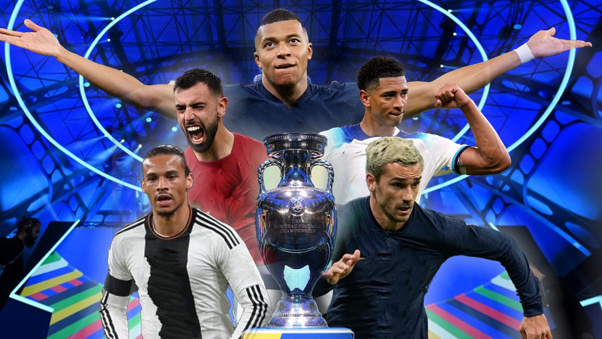 A close-up shot of a Euro 2024 football ticket, with the UEFA em